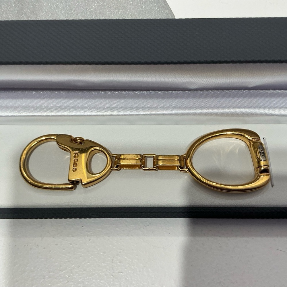 Rare Vintage Gucci Anniversary Horsebit Gold Keychain/Handbag Charm